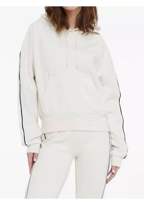 HUGO stripe-detail hoodie - White