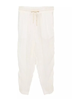 Tessitura Body Couture drawstring cuffed trousers - White