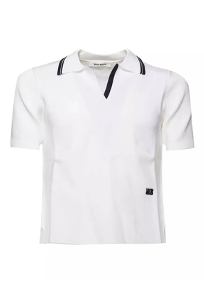 Wales Bonner short-sleeved polo shirt - White