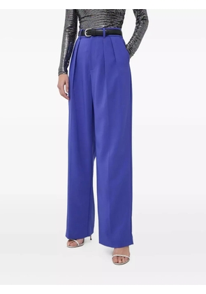 Custommade pleated-front jewel-button trousers - Blue