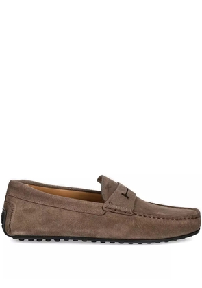 Hackett penny-strap suede loafers - Brown