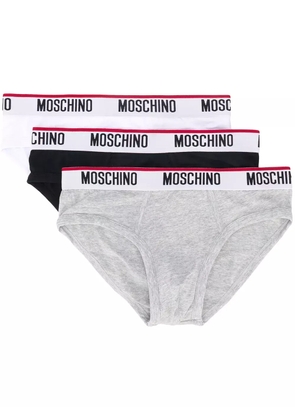 Moschino logo waistband three-pack briefs - Grey