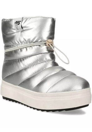 ice play quilted metallic-effect boots - Grey