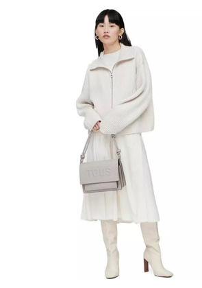 TOUS knotted-handle embossed-logo crossbody bag - Grey