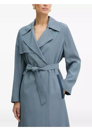 BOSS belted panelled trench coat - Blue