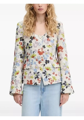 Stine Goya floral-brocade jacket - White
