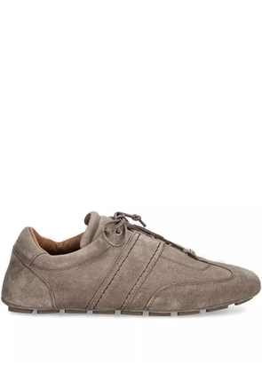 BOSS lace-up suede sneakers - Brown