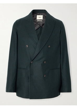 Altea - Alain Double-Breasted Virgin Wool-Blend Flannel Blazer - Men - Blue - IT 48