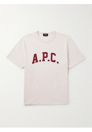 A.P.C. - Marcus Logo-Print Organic Cotton-Jersey T-Shirt - Men - Neutrals - XS