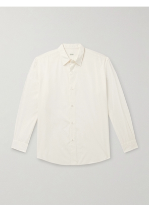 A.PRESSE - Cotton and Silk-Blend Shirt - Men - White - 1