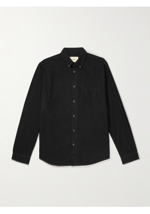 Folk - Button Down-Collar Cotton-Flannel Shirt - Men - Black - XS