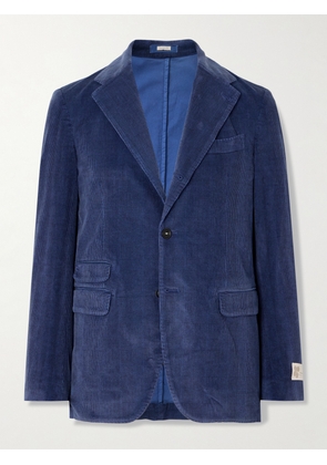 Massimo Alba - Catch2 Prince of Wales Checked Cotton-Blend Corduroy Blazer - Men - Blue - IT 46