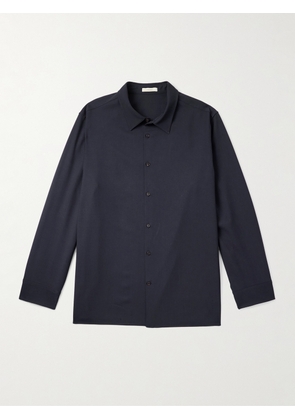 The Row - Beto Wool-Gabardine Shirt - Men - Blue - XXL