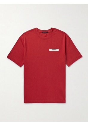 Jacquemus - Logo-Appliquéd Cotton-Jersey T-Shirt - Men - Red - XS