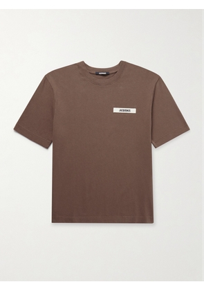 Jacquemus - Logo-Appliquéd Cotton-Jersey T-Shirt - Men - Brown - XS