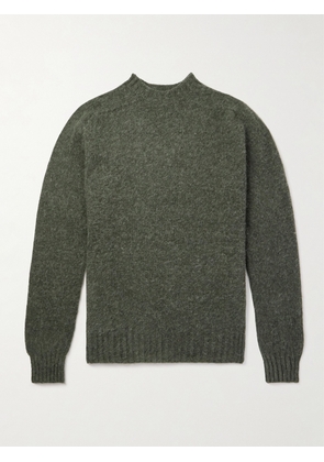 Sunspel - Shetland Wool Sweater - Men - Green - S