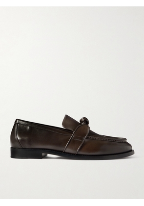 Bottega Veneta - Astaire Knot-Detailed Leather Loafers - Men - Brown - EU 40