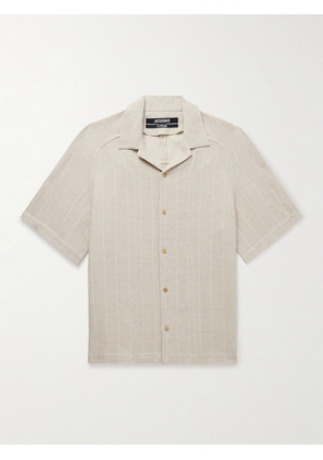 Jacquemus - Fonccio Camp-Collar Cotton and Linen-Blend Shirt - Men - Neutrals - IT 44
