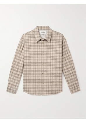 FRAME - Checked Wool-Blend Flannel Overshirt - Men - Neutrals - S