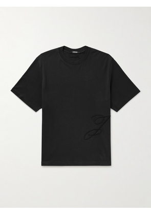 Jacquemus - Logo-Embroidered Cotton-Jersey T-Shirt - Men - Blue - XS
