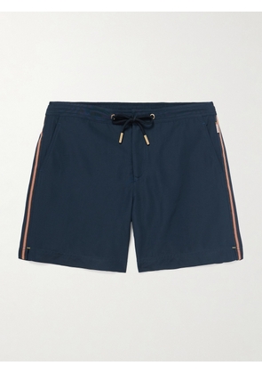 Orlebar Brown - Bulldog Straight-Leg Mid-Length Striped Recycled Swim Shorts - Men - Blue - UK/US 30