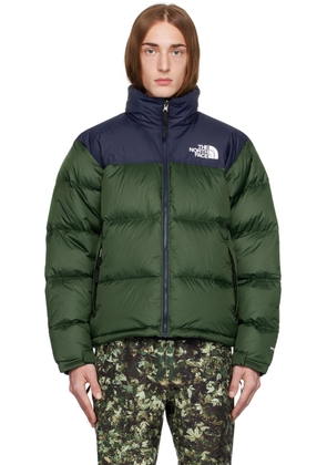 The North Face Green & Navy 1996 Retro Nuptse Down Jacket
