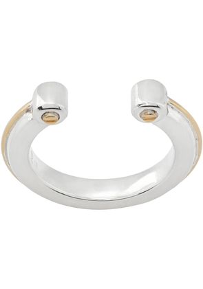 Bottega Veneta Silver Bolt Hoop Ring