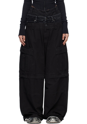 Balenciaga Black Triple Layered Cargo Pants