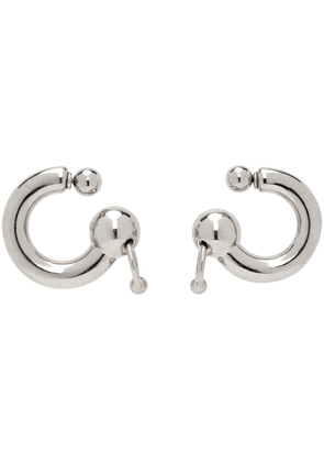 Jean Paul Gaultier Silver Large Piercing Earrings