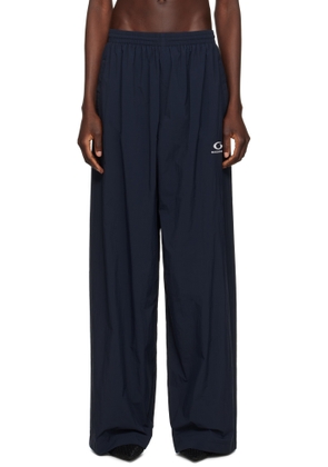 Balenciaga Navy Nylon Track Pants