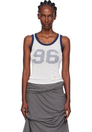 Acne Studios White Ribbed Tank Top