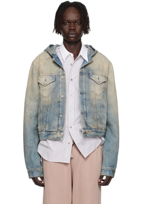 Acne Studios Blue Hood Denim Jacket