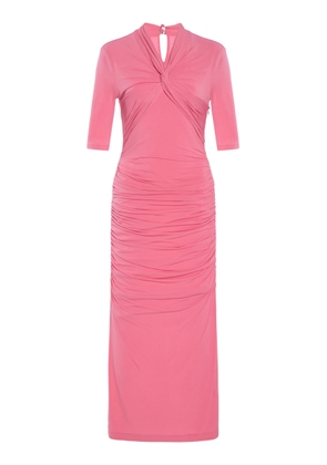 Carolina Herrera - Twisted Jersey Midi Dress - Pink - XS - Moda Operandi