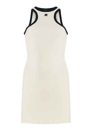 Courrèges Ribbed-Cotton Mini Tank Dress - Moda Operandi