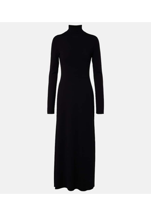 The Row Leoline turtleneck virgin wool maxi dress