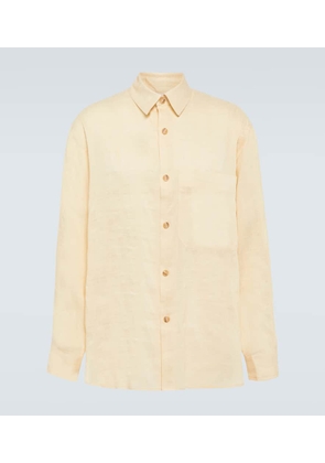King & Tuckfield Striped linen and silk shirt