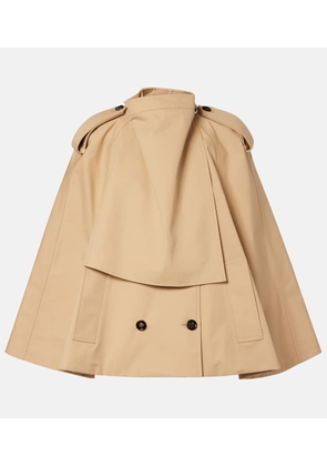 Burberry Double-breasted cotton cape