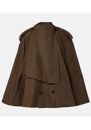 Burberry Double-breasted cotton cape
