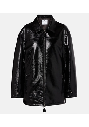 Courreges Coated cotton-blend jacket