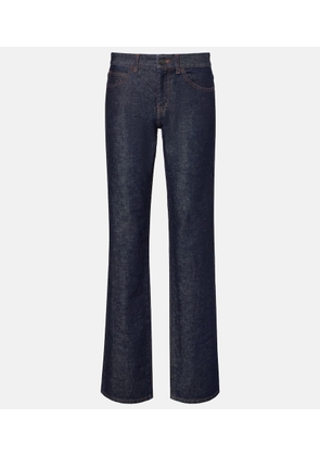 The Row Carlyl mid-rise straight jeans