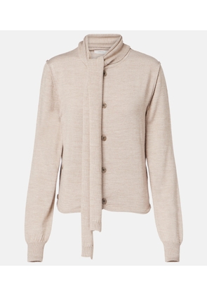 Lemaire Twisted tie-detail wool-blend cardigan