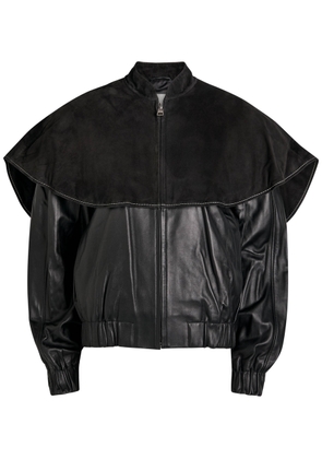 JW Anderson Cape-effect Leather Jacket - Black - M (UK12 / M)