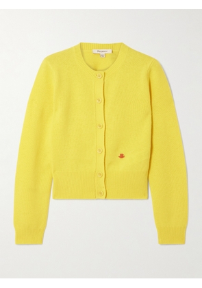 JW Anderson - Cropped Embroidered Wool Cardigan - Yellow - xx small,x small,small,medium,large,x large,xx large