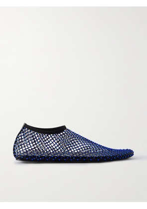 Christopher Esber - Minette Crystal-embellished Mesh Ballet Flats - Blue - IT35,IT36,IT37,IT38,IT39,IT40,IT41