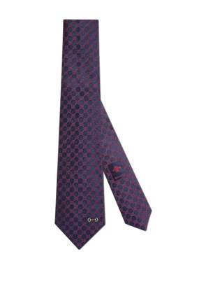 Gucci GG silk jacquard tie - Blue