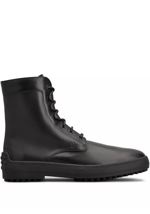 Tod's leather combat boots - Black