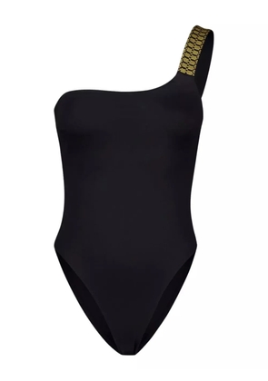 Zeus+Dione Attis embroidered one-shoulder swimsuit - Black
