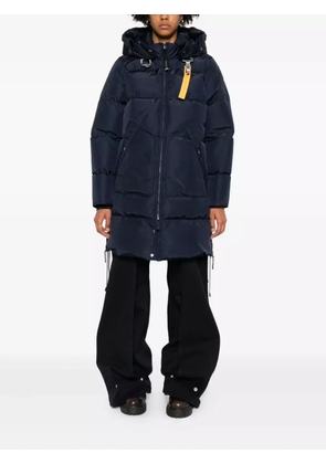 Parajumpers Long Bear hooded quilted coat - Blue