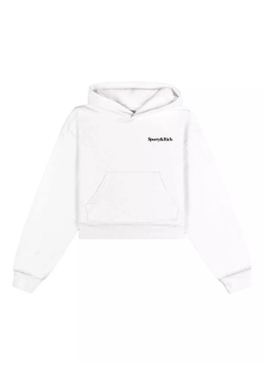 Sporty & Rich logo-print hoodie - White