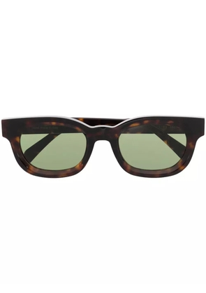 Retrosuperfuture logo-lettering square-frame sunglasses - Brown